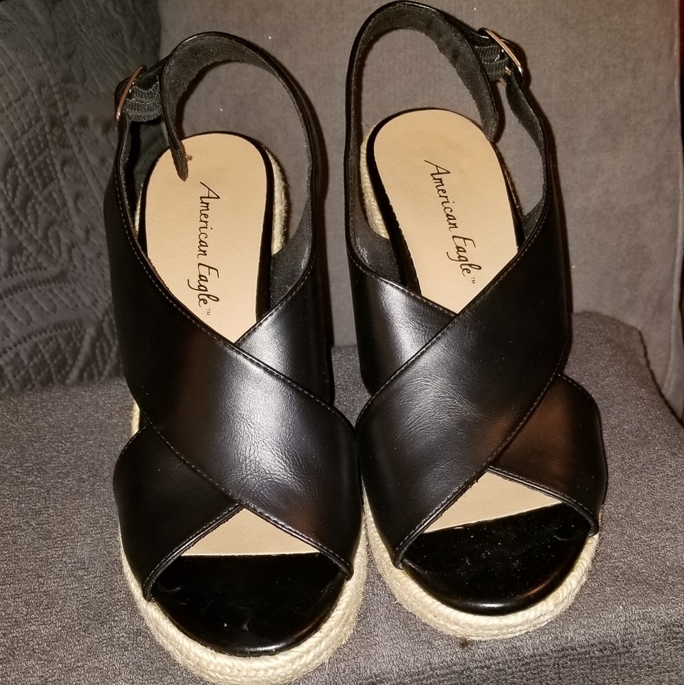 Gently worn wedge sandals